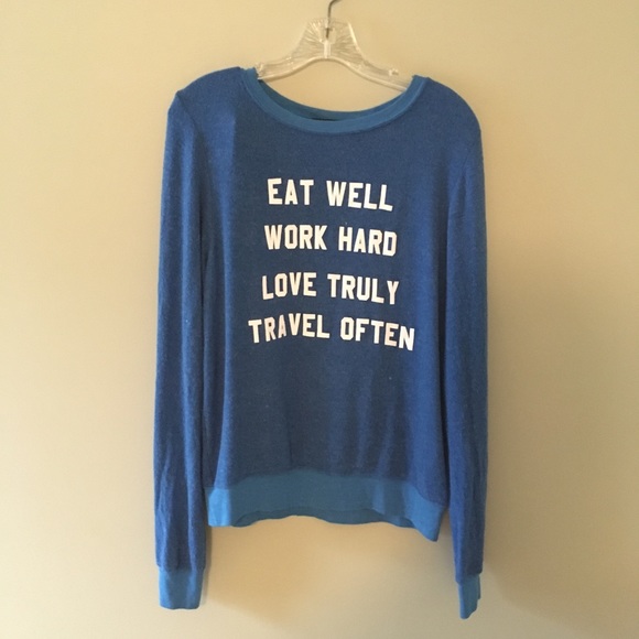 Wildfox Tops - WILDFOX eat well work hard love truly travel often